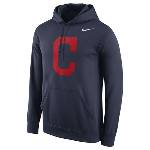 Cleveland Indians Nike Logo Performance Pullover Navy MLB Hoodie